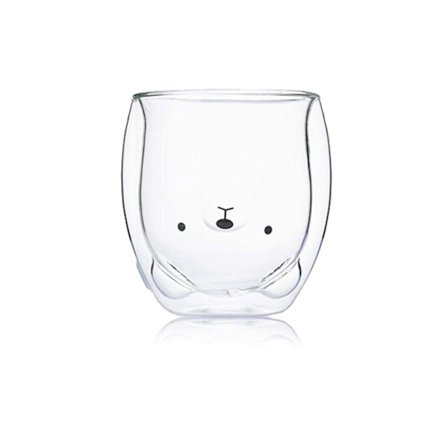 Drikkeglass kaffeglass dobbeltvegget isolerende glass espressokopp (bjørn)