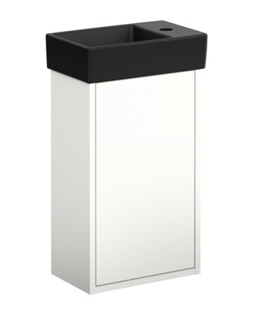 Gustavsberg Artic Small GB71ACVC34TM38L Kommodpaket vit/mattsvart, 36 cm, vänster Vit/mattsvart, Badrum