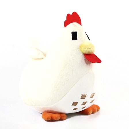 Big Rooster Plyschleksak 20 cm (vit)