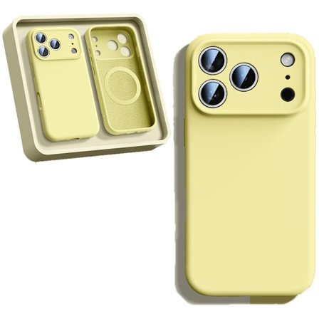 iPhone 17 Pro Max Silikone Telefon Cover, Gul