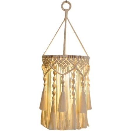 Boho Lampskärm Hängande Boho Taklampa med Sladd Bohemiska Hänglampor