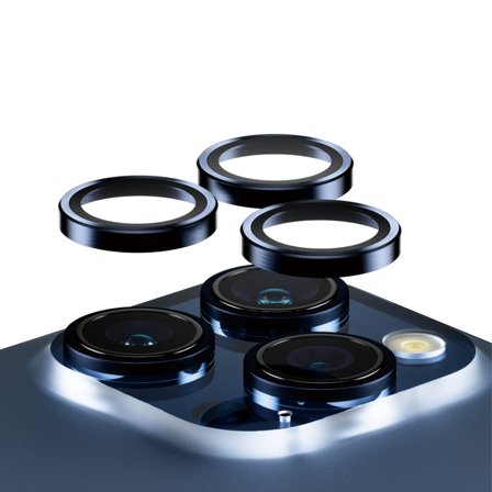 PanzerGlass Hoops Blue Metal Camera Lens Protector iPhone 15 Pro | 15 Pro Max