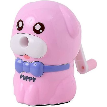 Kynän teroitin Kaunis työpöydän teroitin Söötti käsikäyttöinen kynän teroitin lapsille ja opiskelijoille (vaaleanpunainen) (1 kpl)