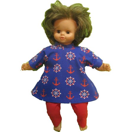 Ankare och roder på tunika-set till Skrållan, dockkläder