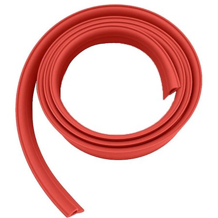 2 meter kantbeskytter – PVC-teppekantlist – gummilist for gulvoverganger – selvklebende list X (rød)