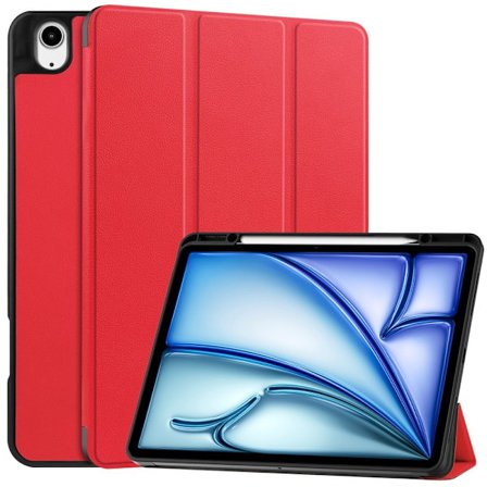 Till iPad Air 13 (2024) Slim fit tri-fold fodral Pennfack - Röd