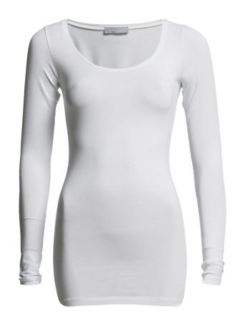 Sik Solid 265 Langærmet T-shirt Hvid Samsøe Samsøe