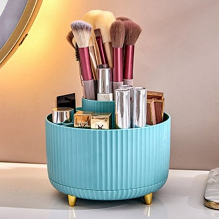 Roterende skrivebordsorganisering Blyantpennholder med to formål BLÅ