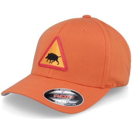 Hunter - Orange flexfit Keps - Wild Boar Patch Patch Orange Flexfit @ Hatstore