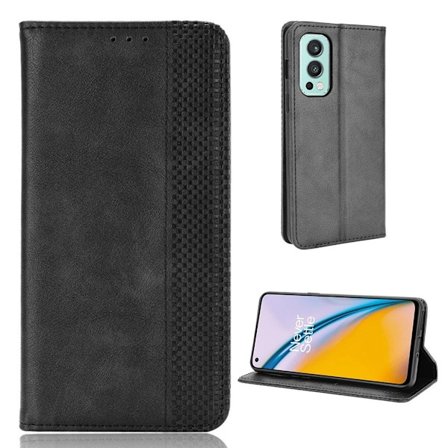 Bofink Vintage OnePlus Nord 2 5G lærveske - Svart