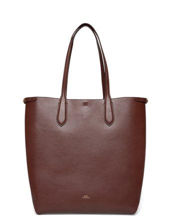 Polo Ralph Lauren Bellport Leather North-South Tote - Brown - ONE SIZE