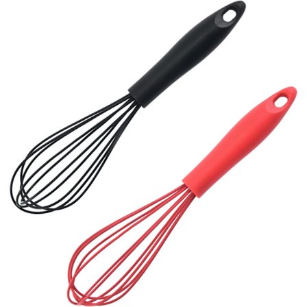 2-pak silikonepiskeris, non-stick håndpiskeris, alsidig håndmixer til køkken til madlavning og bagning