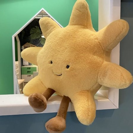 Amuseable Aurinko Kuu Pehmolelu Sängynvieri Sohvan Tyynyt, Käytetään Kodin Sisustukseen (Aurinko)