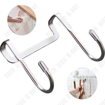 Multifunktionella krokar - TECH DISCOUNT - Set med 4 - Rostfritt Stål - Ej märkbart - Belastning 10 kg