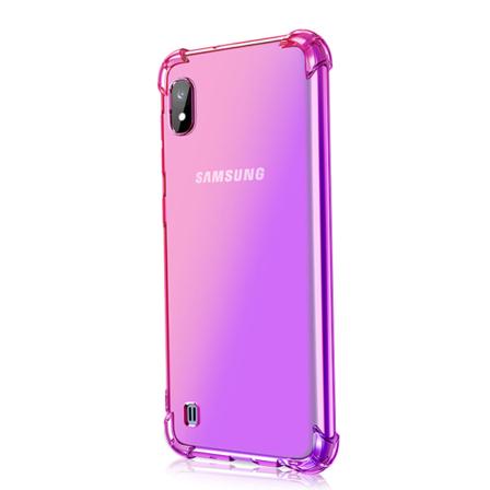 Kraftig stilig silikondeksel FLOVEME - Samsung Galaxy A10 Rosa/Lila Rosa/Lila