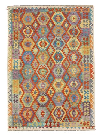 Kilim Afgan Old Style Dywan 204X284 Wełna