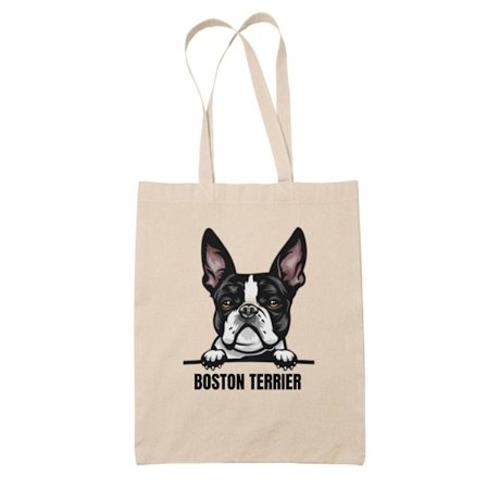 Boston Terrier tygkasse hund shopping väska Tote bag