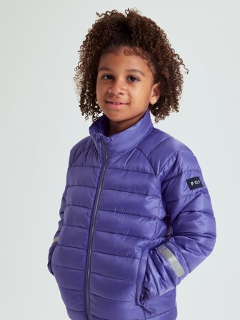 Wattierte leichte Steppjacke - 116 - kinderbekleidung - purple - Polarn O. Pyret