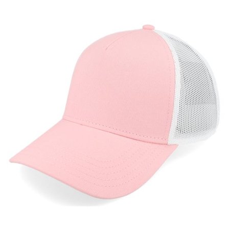 American Needle - Rosa trucker Keps - Blank Brush Twill Valin White/Light Pink Trucker @ Hatstore