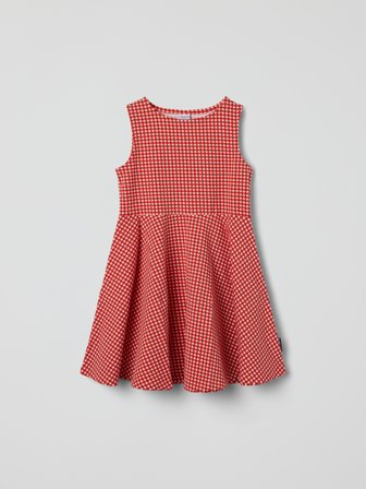 Polarn O. Pyret - Sleeveless checked dress - 92 - Childrenswear - red