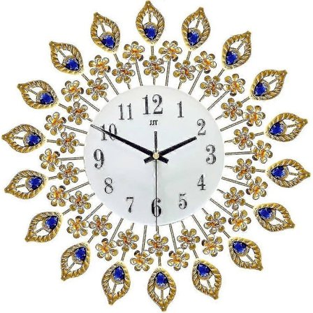 Væg ur, Påfugl Væg ur Vintage Stort Lydløst Væg ur