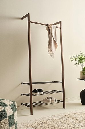 Jotex - Szafka Do Przedpokoju Sosna pokryta ciemną bejcą - WILLARE - Kup Meble do przedpokoju firmy Jotex