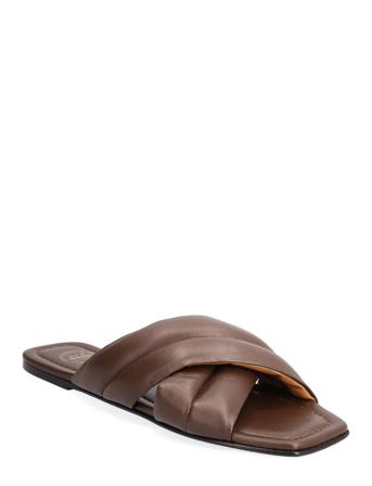 Cotti Chocolate Nappa Shoes Summer Shoes Flat Sandals Brun ATP Atelier
