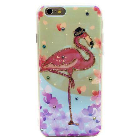 Deksel i retrodesign (Pink Flamingo) til iPhone 6/6S