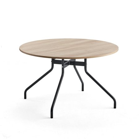Table AROUND, Ø1200 mm, oak laminate, anthracite