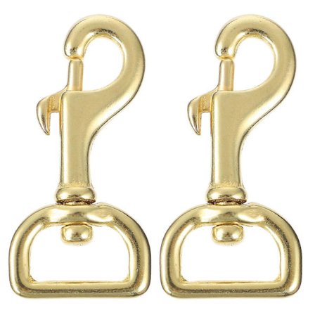 2 st Brass Swivel Bolt Snap Hooks Swivel Eye Enkelsidiga Dykclips