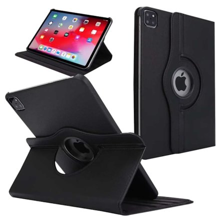 iPad Pro 11" (M4) 360° Smart Cover Case PU Leather Black