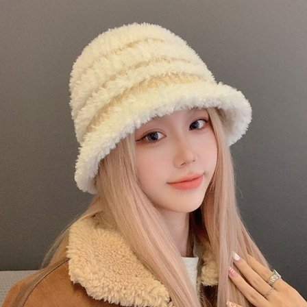 Efterår Vinter Plys Hat Fisker Hat BEIGE BEIGE