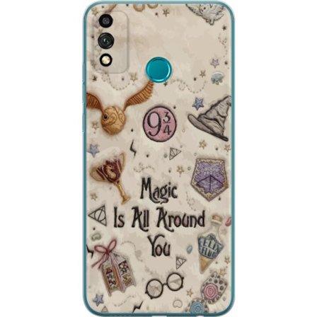 Kompatibelt Mobildeksel til Honor Honor 9X Lite Broderad magisk illustrasjon med symboler, sitater og fantasiverden inspirert av eventyr som skaper en