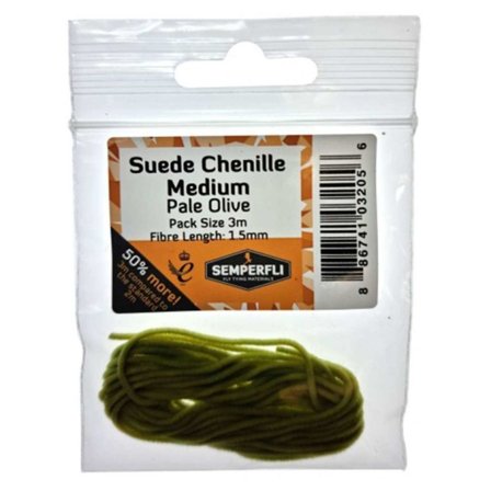 Semperfli Suede Chenille 1.5mm Medium - Pale Olive