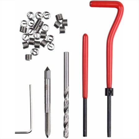 30 stk. M5 gevindreparationskit M5 x 0,8 mm spiralfjederindsættelsesværktøj gevindreparationskit