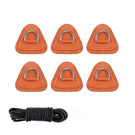 1 Set D-rengaspehmuste PVC-laastari Veneen Kansivarustus 5m Musta Elastista Kumilenkkisetti Seisovaan Melonta Lautaan SUP-kannen Tarvikkeet - Oranssit