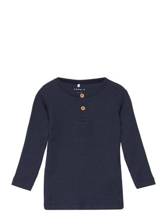 Nmmkab Ls Top T-shirts Long-sleeved T-shirts Blå Name It