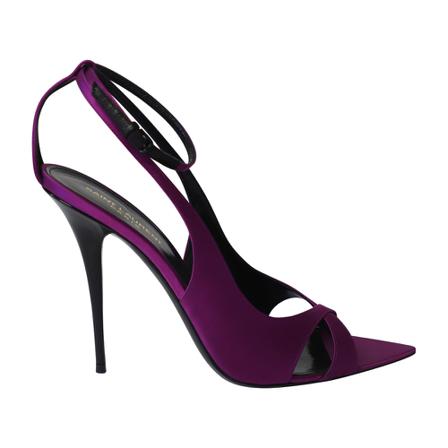 Saint Laurent Vintage, Heels Paars, Dames, Maat:40 EU,leer