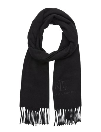 Wool-Cashmere Herringb Scarf Black Lauren Ralph Lauren
