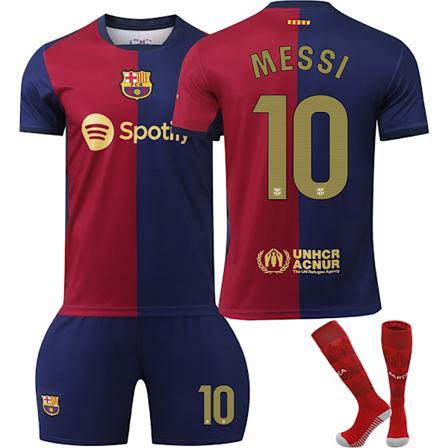 2425 Barcelona Hjemmefotballdrakt nr. 10 MESSI Fotballdraktsett Gold XL