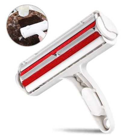 (Rød)Letouch Pet Hair Remover Brush - Hunde-, katte- og kæledyrshårsfjerner - Rengøringsbørste, epilator - Genanvendelig hårindsamlingsrulle (Rou