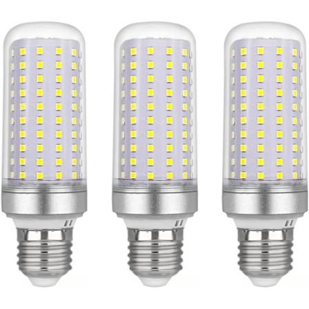 Sett med 3 E27 LED-maispære 30w, AC175-265V, Kald hvit 3000