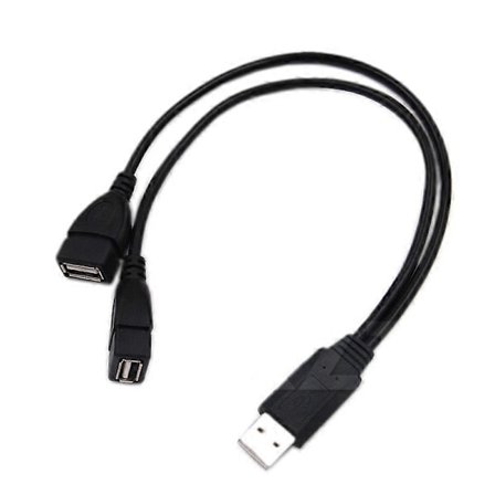 2-Port USB2.0 Hub USB 2.0 Han til 2 Dobbelt USB Hun Stik, Splitter Hub, Strømkabel Adapter til PC, Telefon, Laptop