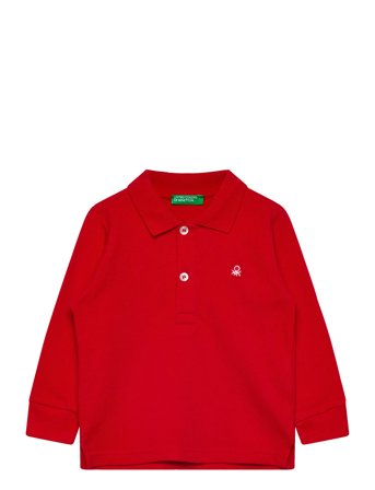 L/S Polo Shirt Red United Colors Of Benetton