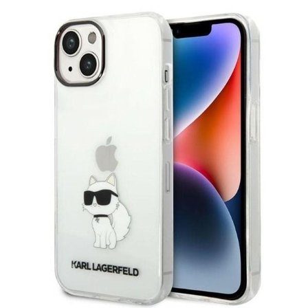 Karl Lagerfeld Ikonik Choupette-etui for iPhone 14 Plus - gjennomsiktig