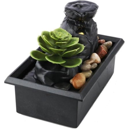 Indendørs Vandfontæne Med LED-lys Til Afslapning Og Kontorindretning