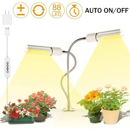 45W Kaksoispäinen Kasvilampun Polttimo Täyspektrinen Ammattimainen Kasvivalo Kukintaan ja Hedelmöitykseen