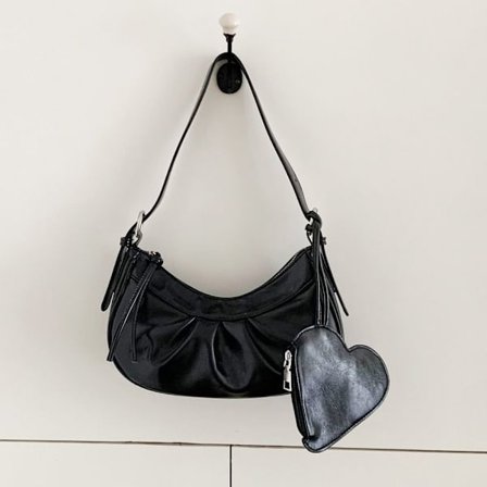 Moottoripyörä Naisten Laukku Olkalaukku MUSTA