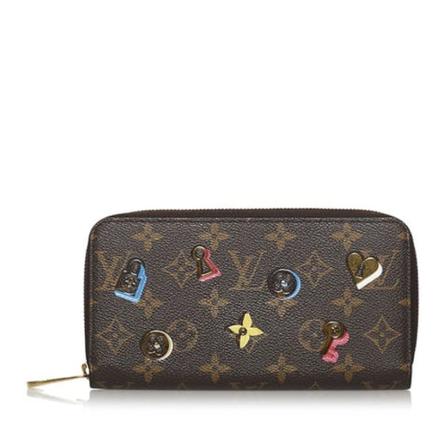 Louis Vuitton Vintage, Pre -owned Leather Wallet Bruin, Dames, Maat:ONE Size,Canvas