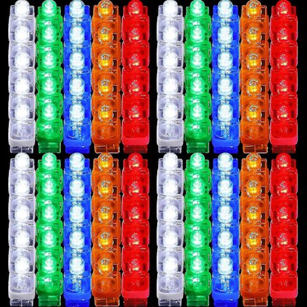 100 st LED Finger Lights, starka Finger Rave Lights, Finger Ring Glow Sticks, små Finger Laser Holiday Light Up Fingers Rings